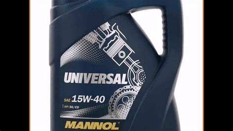 Моторное масло Mannol Universal 15W40, 4л, минеральное - YouTube