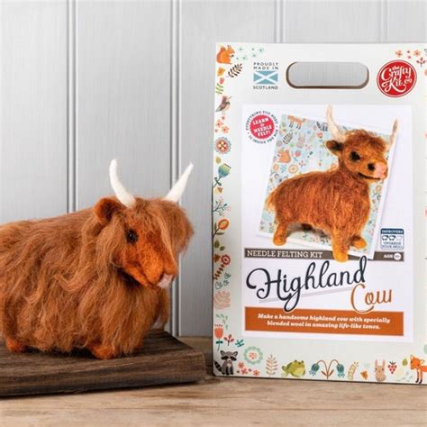 Highland Cow Needle Felting Kit Starter Kit Etsy