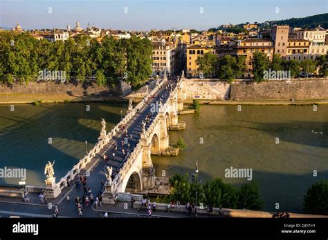 Rome Italy May 27 2018 Ponte Santangelo Saint Angel Bridge