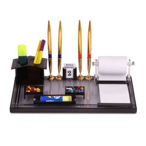 Rasper Acrylic Pen Stand For Study Table Multipurpose Desk Organizer