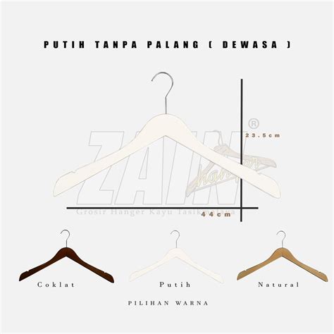 Jual HANGER KAYU BAJU DEWASA TANPA PALANG PALANG KAYU WARNA