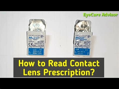 Contact Lens Prescription Contact Lenses How To Read Contact Lens Power