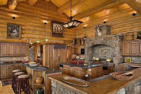 Amazing | Log home kitchens, Log cabin kitchens, Log cabin kitchen