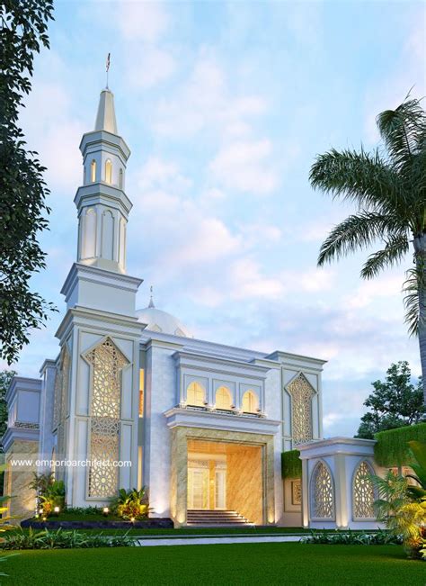 Desain Masjid Classic 2 Lantai Riyadhuul Ulum Di Jakarta Tampak Hook