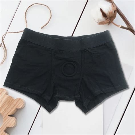 Flat Boxers Men Open Front Hole Briefs Panties Smooth Cotton Underwear Lingerie Low Waist