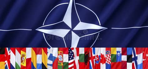 The 28 Flags Of Nato Page Header Stock Illustration Illustration Of