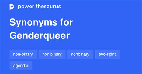 Genderqueer Synonyms 422 Words And Phrases For Genderqueer