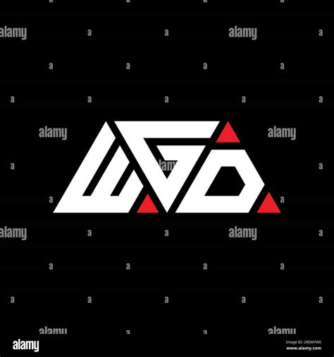 WGD triangle letter logo design with triangle shape. WGD triangle logo ...