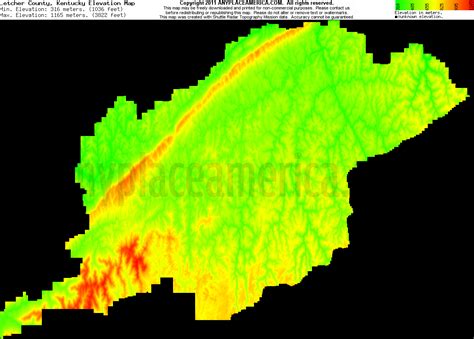 Free Letcher County, Kentucky Topo Maps & Elevations