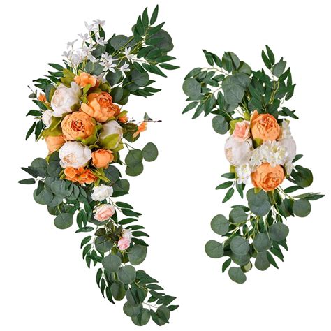 Rustic Artificial Flowers Arch Decor Flower Arrangement Floral Swags