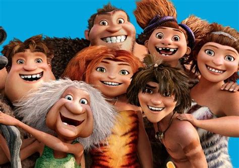 Croods Eep Guy Grug Ugga Sandy Thunk And Gran Dreamworks Dreamworks Movies