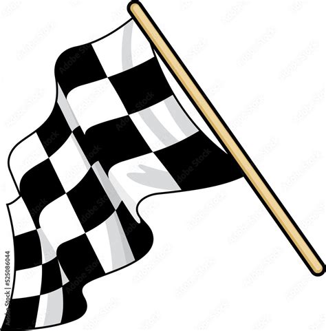 Checkered race flag flat vector illustration Stock Illustration | Adobe Stock