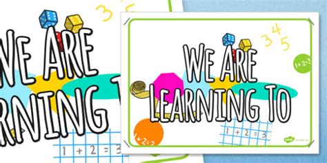 👉 We Are Learning To Display Poster Teacher Made