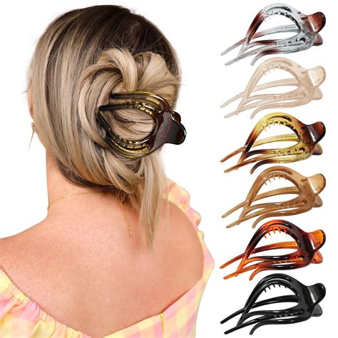 Amazon French Concord Flat Hair Clips Pcs Curved Hair Claw No