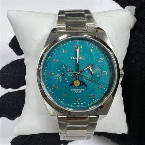 Часы CASIO MTP-M300D-1AVDF Бирюзовый/Серебро, нержавеющая сталь – фото ...