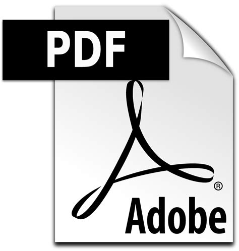 PDF Icon Logo Black and White – Brands Logos