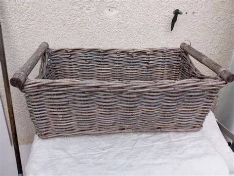 ANCIEN ET GRAND Panier En Osier EUR 45 00 PicClick FR