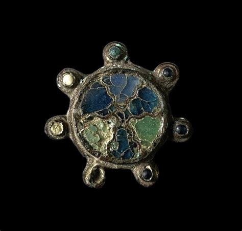 Proantic Une Broche Cloisonn E Emaill E En Bronze Anglo Saxonne E