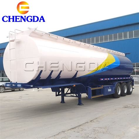 Tri Axle 21000 60000 Liters Carbon Steel Semi Trailer Fuel Tank