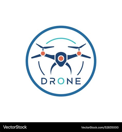 Creative Drone Logo Design Concept Royalty Free Vector Image