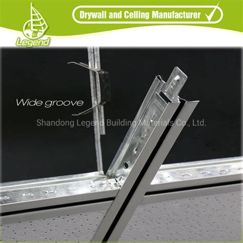 Plain Flat Ceiling T Grid Tee Bars T Bar For Ceiling With Alloy