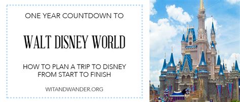 Planning A Trip To Disney World Checklist