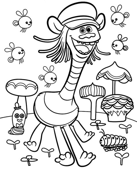 Cheerful Trolls picture for kids - Topcoloringpages.net