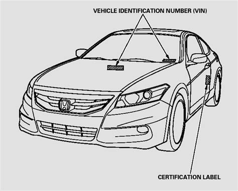 Honda Accord Identification Numbers Technical Information Honda