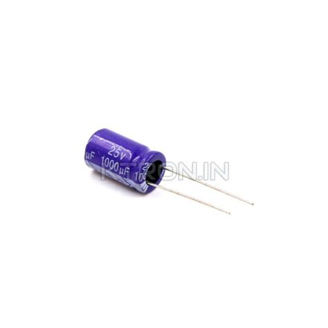 Buy 25v 1000uf Electrolytic Capacitor 10x17mm Th Ktron India