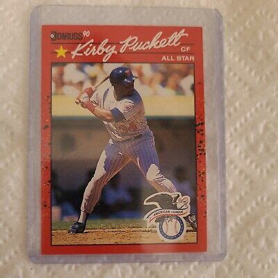 Rare Error Card Donruss Kirby Puckett Hof Dob All Star