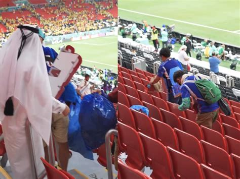 Captan A Japoneses Limpiando Estadio Tras Inauguraci N Del Mundial