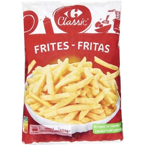 Frites CARREFOUR CLASSIC le paquet de 2 5Kg à Prix Carrefour