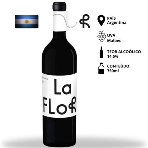 Vinho Arg L Flor Malbec Ml Wine M Naco Vinhos E Bebidas Especiais