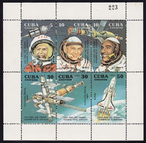 Gagarin Space Travel Stamp Collecting Postal Stamps