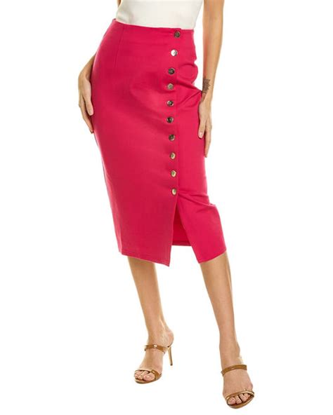 Button Front Midi Skirt Fashionprettys