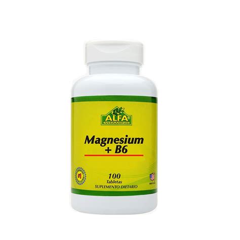 Magnesium B6 Alfa Vitamins X 100 Tabletas Locatelcolombia