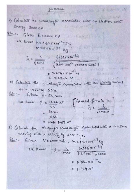 Solution Quantum Mechanics Problems Pdf Studypool