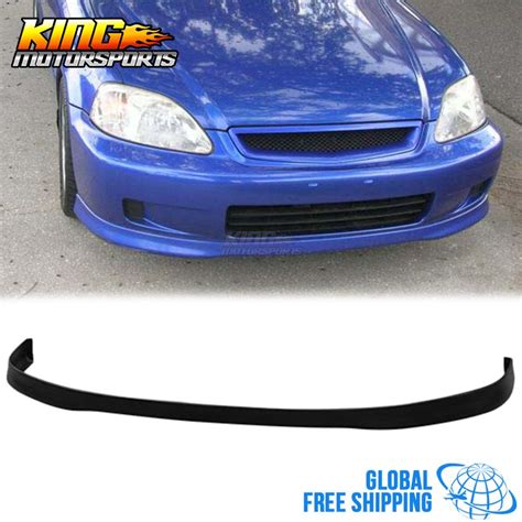 For 99 00 Honda Civic Ek Oem Si Front Bumper Lip Spoiler Bodykit Urethane Global Free Shipping