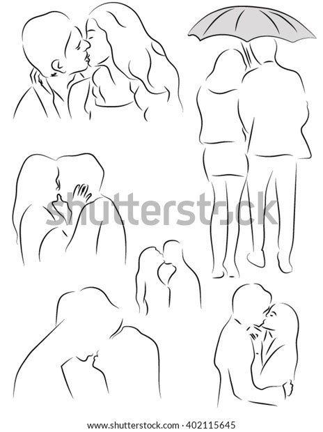 Man Woman Kissing Stock Vector Royalty Free 402115645 Shutterstock