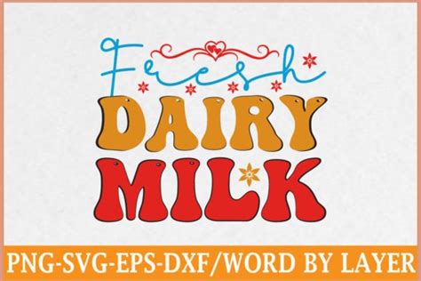 Fresh Dairy Milk Retro SVG Graphic By SZ Artwork Creative Fabrica