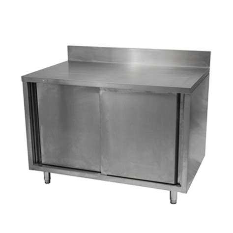 EFI TECB3084 30 X 84 18 Gauge Stainless Steel Work Table With Cabinet