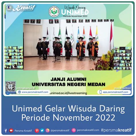 Unimed Gelar Wisuda Daring Periode November Persma Kreatif