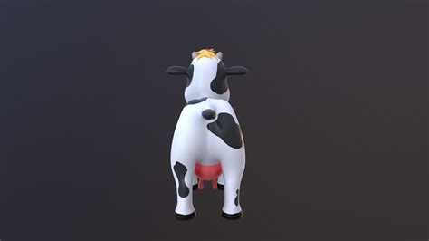 Asset Cartoons Character Cow Rig Hight Poly D Model