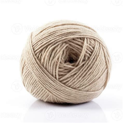 Yarn Ball For Knitting And Crochet Isolated On White Background Cotton