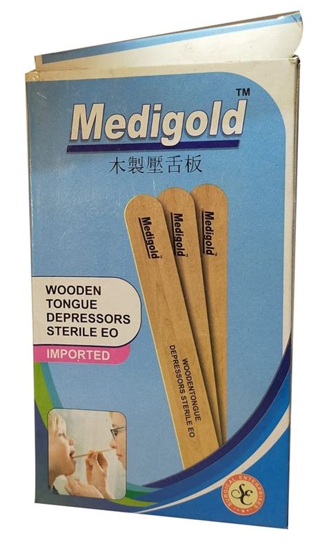 Manual Medigold Sterile Wooden Tongue Depressors For Used For Clinical