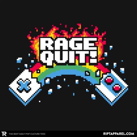 Rage Quit! - Cute Gamer T-Shirt by Obvian - The Shirt List