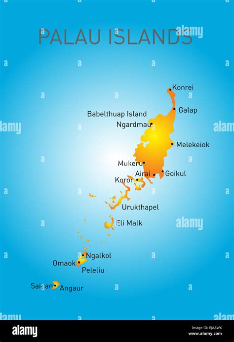 Mappa Di Palau Foto Stock Alamy