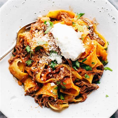 Slow Cooker Beef Ragu With Pappardelle Recipe Pinch Of Yum