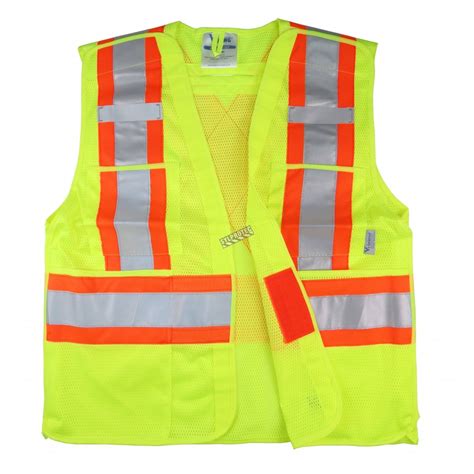 Hi Viz Yellow Safety Vest 4 Sizes CSA Z96 15 Class 2 Level 2