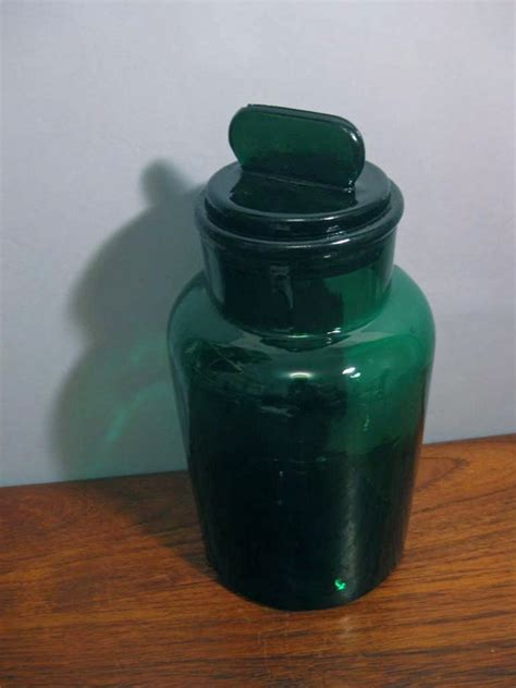 Vintage Emerald Green Glass Apothecary Jar By Bbatemporium On Etsy